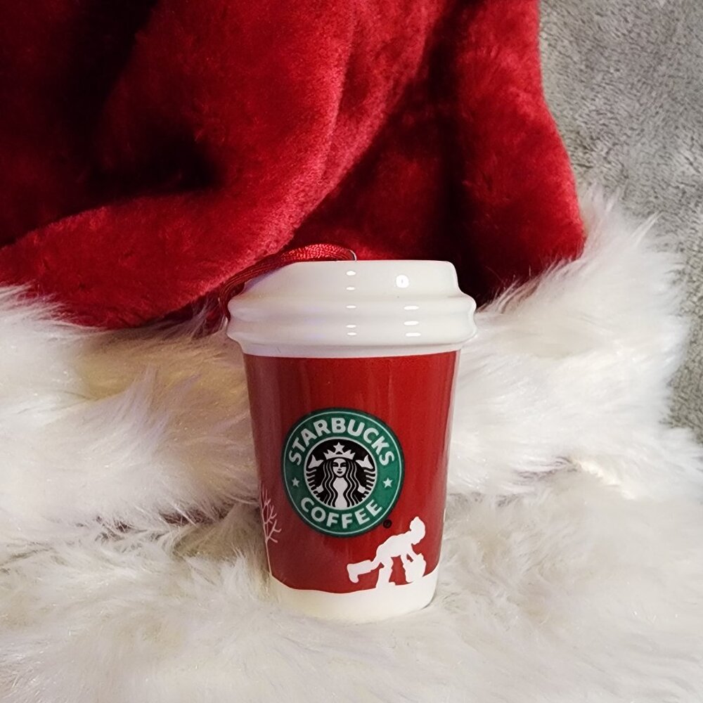 2006 Starbucks Christmas Holiday Ornament Ceramic Cup